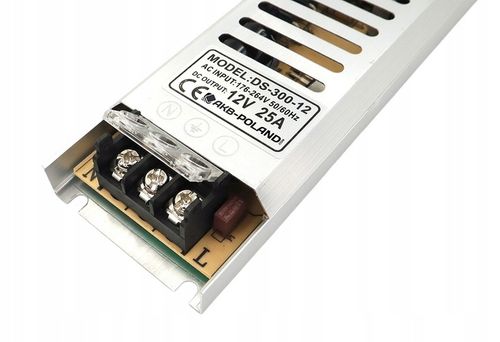ZASILACZ 12V LED 300W 25A Slim Montażowy Modułowy Do Taśm MONO RGB na Arena.pl