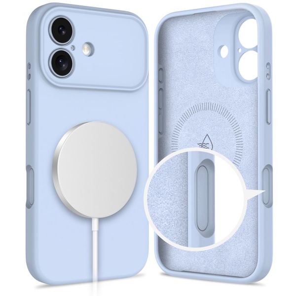tech-protect silicone magsafe iphone 17 mist blue zdjęcie 2