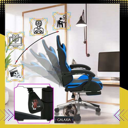 FOTEL GAMINGOWY BIUROWY Obrotowy Kubełkowy Krzesło Gamingowe Z Podnóżkiem na Arena.pl