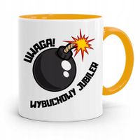 Dla Jubilera Kubek Żółty Wybuchowy Jubiler Prezent Z Nadrukiem Ze Zdjęciem