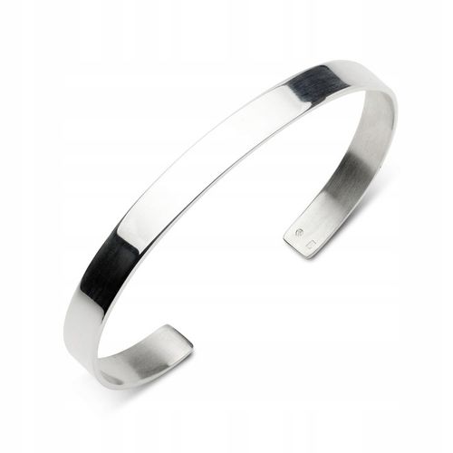 Bransoleta męska typu C lite srebro 925 doginana gładka szerokość 7 mm na Arena.pl