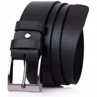 SEPHER Pasek skórzany AUTHENTIC męski CZARNY jeans