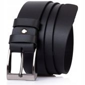 SEPHER Pasek skórzany AUTHENTIC męski CZARNY jeans