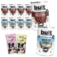 MOKRA KARMA DLA PSA BULT PUSZKI SMAK DORSZ I DZICZYZNA 10x400g + GRATIS