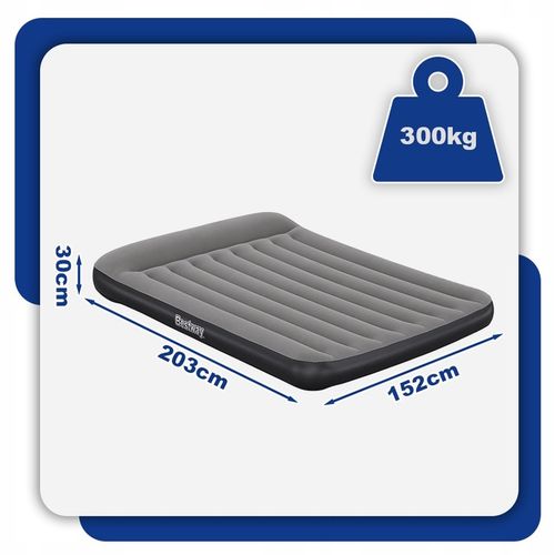 MATERAC DMUCHANY Z POMPKĄ USB ŁÓŻKO DO SPANIA 203 x 152 CM BESTWAY 671BS na Arena.pl