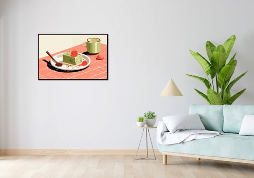 Plakat 91,5x60cm Deser Matcha na Arena.pl