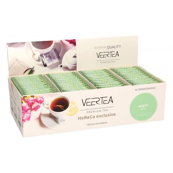 Herbata VEERTEA MINT 100 saszetek | herbata miętowa ekspresowa zdjęcie 2