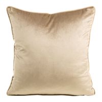 Poszewka welwetowa z lamówką dwustronna MEL 40X40 beżowa+ciemnoniebieska