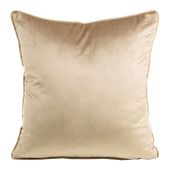 Poszewka welwetowa z lamówką dwustronna MEL 40X40 beżowa+ciemnoniebieska