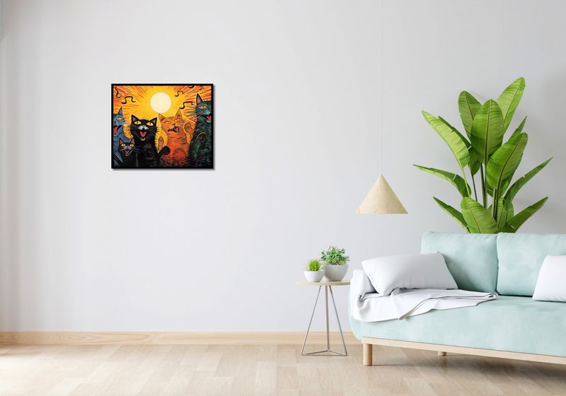 Plakat 60x50cm Kocie Koncertowanie zdjęcie 4
