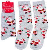 Skarpetki Z Motywem Świątecznym, Bawełniane, Z Mikołajem, Zabawny Upominek,