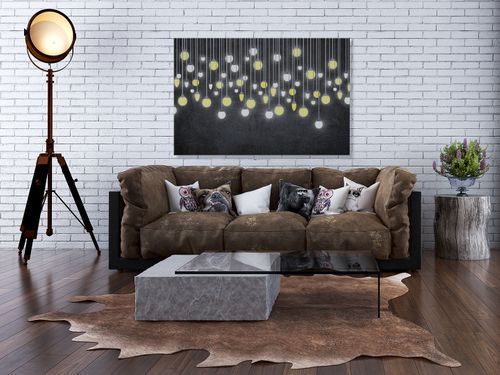 56501 Obraz na płótnie ŻARÓWKI ŚWIATŁO LOFT na Arena.pl