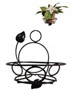 Kwietnik na ścianę wiszący ścienny czarny metal