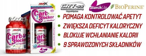 BLOKER KALORII, SPALACZ TŁUSZCZU - Amix Carb blocker tabletki odchudzanie na Arena.pl
