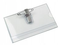 IDENTYFIKATOR 57X90 Z KLIPSEM I AGRAFKĄ 50 szt