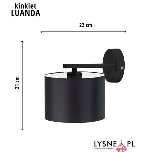 Lampka ścienna LUANDA abażur walec na Arena.pl