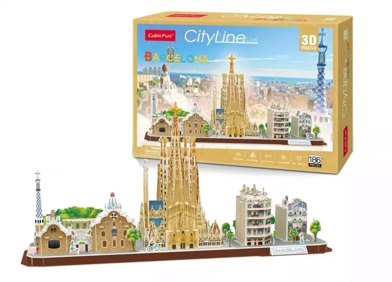 Puzzle 3D 186 elementów. City Line. Barcelona zdjęcie 1