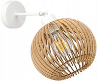 LAMPA KINKIET na E27 ścienny ruch loft KULA Drewno