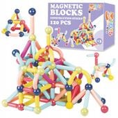 KLOCKI MAGNETYCZNE Konstrukcyjne STICKS PATYCZKI EDUKACYJNE 3D Zestaw