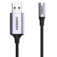 adapter audio ugreen cm477, usb do mini jack 3.5mm aux (szary)