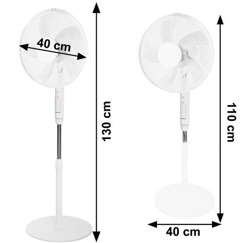 WENTYLATOR LONGWELL 45W PILOT OSCYLACYJNY 5 ŁOPATEK TIMER 40CM na Arena.pl