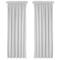 Firana na taśmie z troczkami komplet 2 sztuki ELENA 140X270 białe