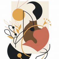 Plakat 70x70cm Roztańczona Jesienna Barwa