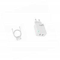 Ładowarka sieciowa GaN 45W dwa USB-C z kabelem do Samsung Galaxy S24 Plus