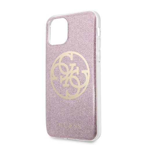 Guess Circle Glitter 4G Etui do iPhone 11 Pro (różowy) na Arena.pl