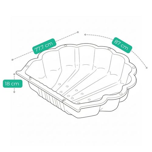 piaskownica plastikowa Shell 1 - szary na Arena.pl