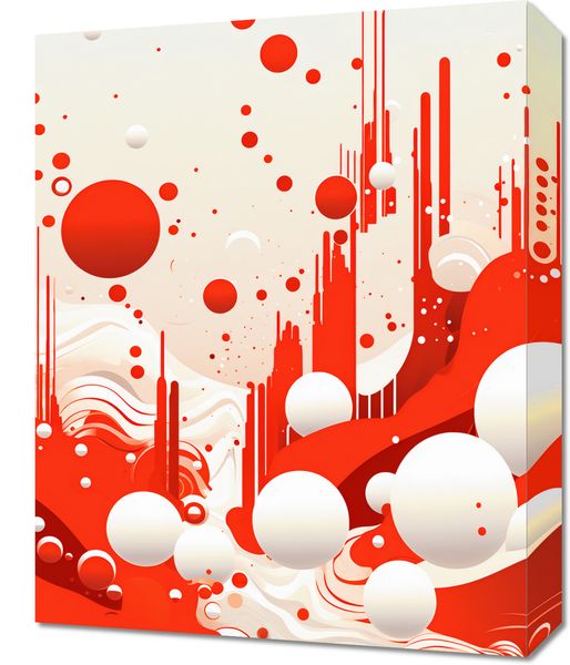 Obraz 40x50cm Krwiście Czerwone Wibracje zdjęcie 1