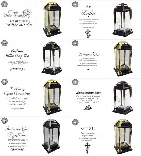 Znicz personalizowany świąteczny elegancka latarenka z grawerem na Arena.pl