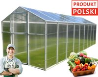 SZKLARNIA OGRODOWA Z POLIWĘGLANU 12m2 TUNEL POLIWĘGLANOWY 210X606 PTF