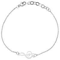 BRANSOLETKA CELEBRYTKA NUTKA KLUCZ 20cm SREBRO 925