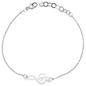 BRANSOLETKA CELEBRYTKA NUTKA KLUCZ 20cm SREBRO 925