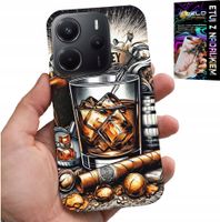 ETUI DO XIAOMI NOTE 14 4G - WHISKY CYGARO WZORY DLA MĘŻCZYZN PLECKI
