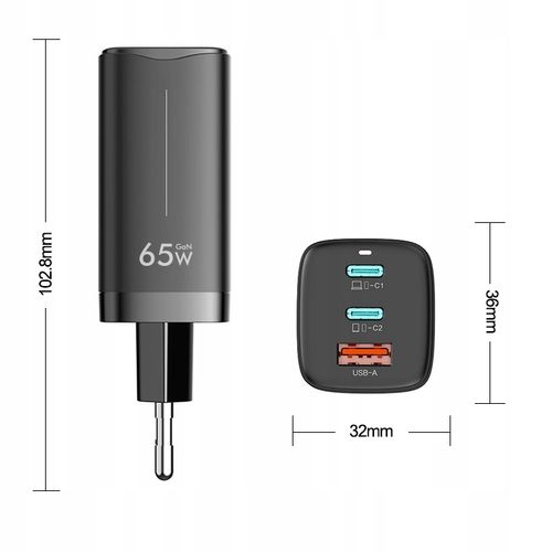 ŁADOWARKA SIECIOWA FEEGAR 65W Quick Charge na Arena.pl