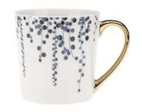 Kubek porcelanowy Ravi AZURE New Bone 400 ml biało-granatowy