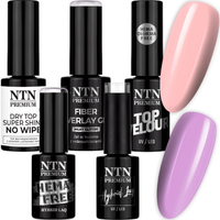 NTN Zestaw Classic French Nails 2x Lakier Hybrydowy 5g + Żel + 2x Top Nr175