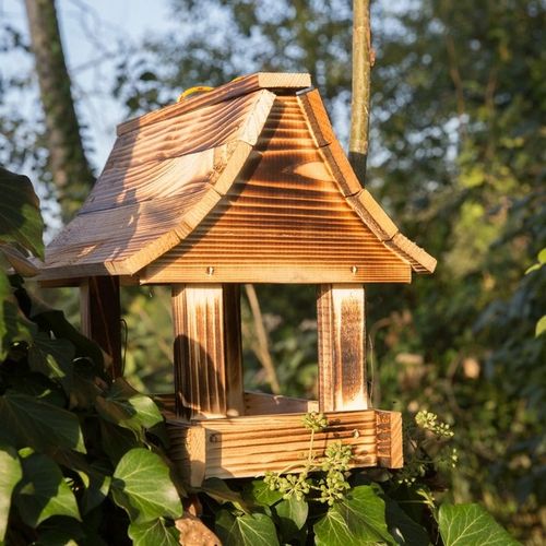 Karmnik dla ptaków + ziarno pokarm duży drewniany budka solidny XXL na Arena.pl