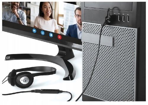 Manhattan Adapter Karta Dźwiękowa USB-C/A Audio Stereo 3.5 mm TRRS 1 m na Arena.pl