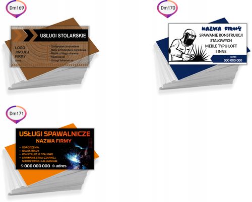 Wizytówki reklamowe 200 szt dużo wzorów NADZÓR INWESTORSKI na Arena.pl