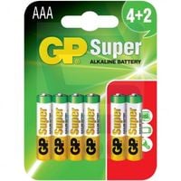 bateria super alkaline aaa lr3 1.5v 6 sztuk - gp24a-u6