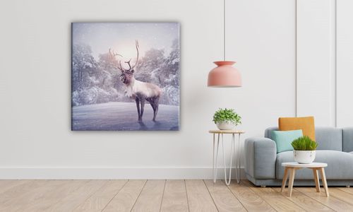 OBRAZ NA SZKLE KWADRATOWY 40x40cm 087 Renifer na Arena.pl