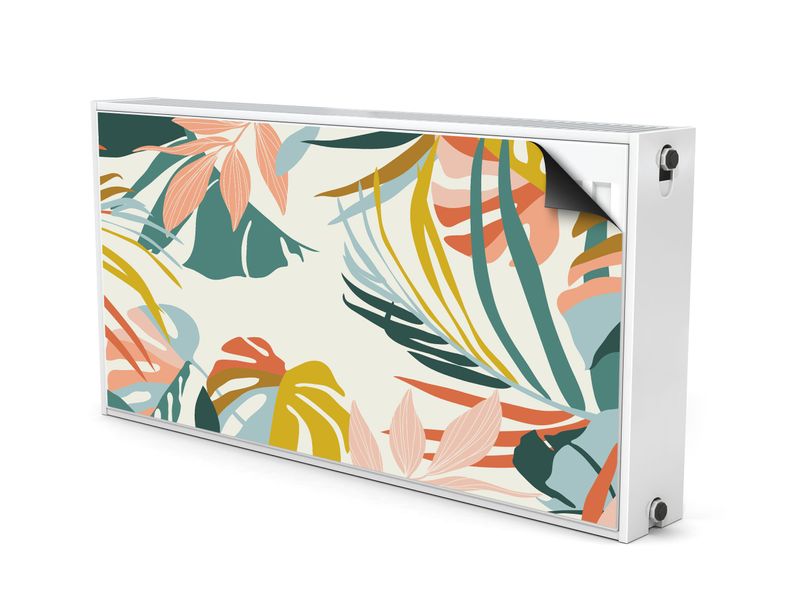 MATA Magnetyczna Na Grzejnik Abstrakcyjne Liście 90cm x 60cm zdjęcie 2