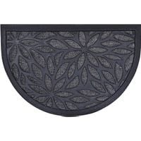 Wycieraczka pod drzwi polipropylenowa półkole PLANTS 40x60 szara