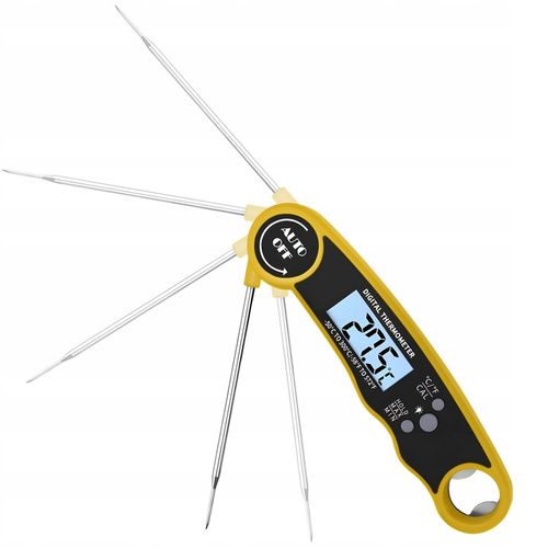 TERMOMETR KUCHENNY CYFROWY DO MIĘSA ŻYWNOŚCI NA GRILL SZPILKOWY LCD -50°C + na Arena.pl