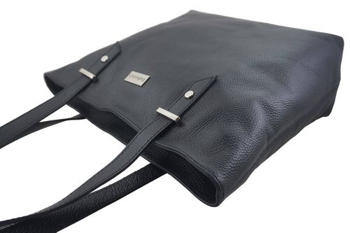 Shopper bag - duża torebka miejska - Czarna na Arena.pl