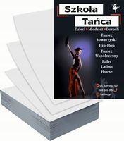 Ulotki A5 reklamowe firmowe 5000szt projekt w cenie SZKOŁA TAŃCA