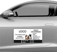 MAGNES NA SAMOCHÓD MAGNETYCZNA REKLAMA 60X30 cm USŁUGI GROOMERSKIE